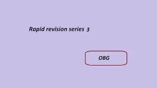 OBG Rapid Revision series 3