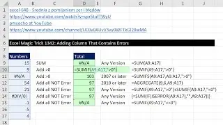 Excel Magic Trick 1342: Adding Column That Contains Errors SUMIF or AGGREGATE?