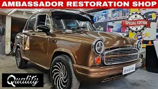 HINDUSTAN AMBASSADOR RESTORATION SHOP IN TAMILNADU | ALLOYS, MOTORIZED SEATS, ANDROID | ARK Diaries