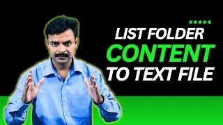 List Folder Contents in a Text File | Step-by-Step Tutorial