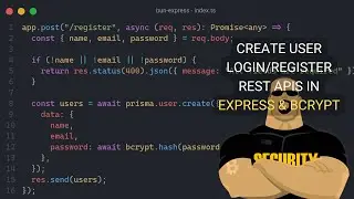 Build Express User Register & Login APIs with Prisma, MongoDB, Bun, & bcryptjs | Beginner Tutorial