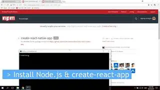 Tutorial - How to install Node.js & create react app/create react native app on Windows