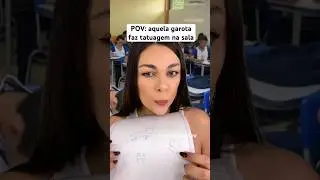 POV: aquela garota faz tatuagem na sala #shorts #humor #asmr