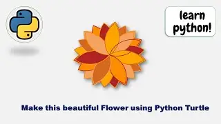 Draw this flower using Python turtle module || Python turtle