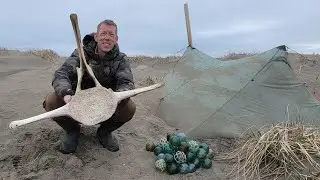 Camping in Whale Graveyard & Treasure Hunting Remote Alaskan Beaches