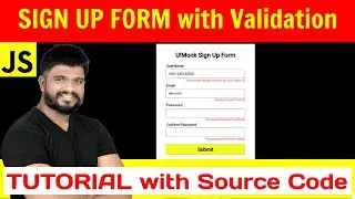 Ep65 - Sign up form with validation tutorial and source code