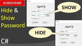 C# - How To Hide And Show Password Using C# [ with source code ]