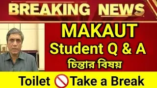 MAKAUT Online Examination || Take a Break || Question & Answer (Exam cancelled 🚫Connection Loss📵⚠️