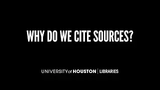 Why do we cite sources?