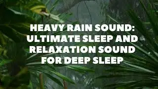 10 Minutes of Heavy Rain Sounds for Ultimate Sleep and Relaxation Sounds for Deep Sleep.