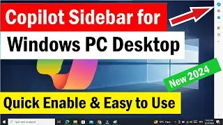 Copilot sidebar for desktop | How to Enable Microsoft copilot Sidebar on windows 10 | #AI