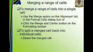 how to use  merge and center in excel