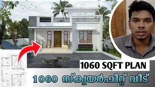 1060 sqft House Plan Kerala | Budget Homes | House plan  | Haneed Anugrahas
