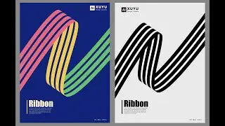 Adobe Illustrator Tutorial | How To Make A Ribbon Style Lines Poster