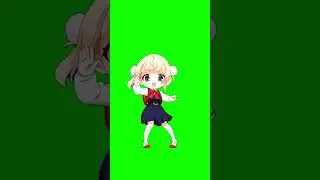 Anime Girl Dancing Green Screen