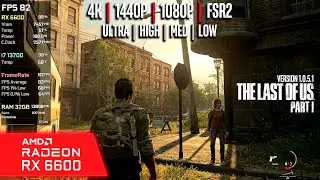 RX 6600 | The Last of Us - 4K, 1440p, 1080p, FSR2 - Ultra, High, Med, Low