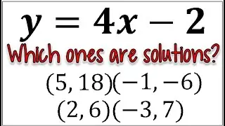 Determine Which Ordered Pairs are a Solution to the Equation