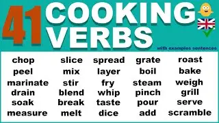 41 Cooking Verbs in English with Example Sentences used in Daily English Conversation