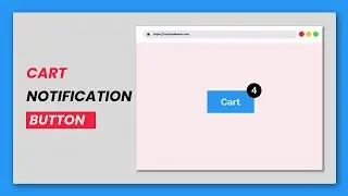 Notification Button Design | Cart Notification Button Design | HTML & CSS