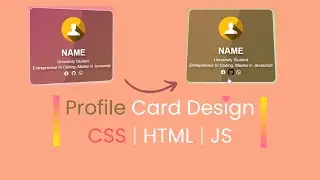 Profile Card Design With Animated Social Media Icons Using CSS And Vanilla Tilt JS