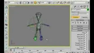 Adjusting and scaling biped with mesh in 3D Studio Max in Hindi/Urdu