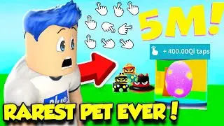 I Hatched The RAREST PET In Tapping Simulator 5M LIMITED TIME EGG!! *SUPER RARE* (Roblox)