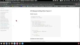 Python-Django 9: Blog Sitesi Oluşturmak 1