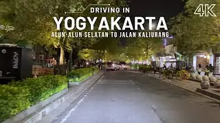 Driving from Alun-alun Selatan to Jalan Kaliurang - Midnight Drive - Yogyakarta 4K HDR