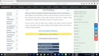 Why wait, notify and notifyAll are declared in Object class and not in Thread class?
| javapedia.net
