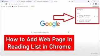 How to Add Web Page In Reading List in Chrome