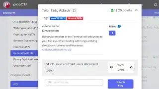 picoCTF General Skills Tab, Tab, Attack | CTF 06