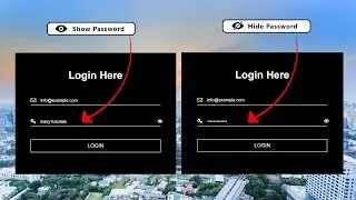 How To Make Login Form With Password Toggle In HTML CSS JS