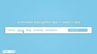 Design Awesome Navbar with Search box using HTML and CSS - Tutorial