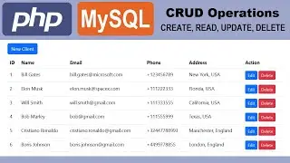 PHP and MySQL with CRUD Operations: Create, Read, Update, Delete