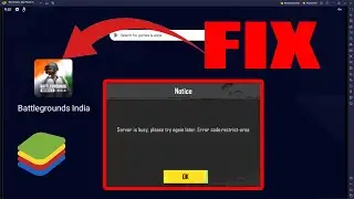 Fix BGMI Server Is Busy Restricted Area BlueStack emulator | 100% Working