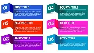 Create 6 steps 3D infographics in PowerPoint | Table of Contents | Ditch Bullet Points