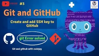 How to Create and add SSH key to GitHub ? | Git Error | GitHub Error: failed to push | SSH Key | 3