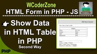 Show Data in Table in PHP -2 (PHP Form Handling)