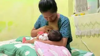 Mama muda gemoy cantik menyusui bayi usia 21 hari