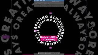 How to Create a Spiral Text Effect in Adobe Photoshop! #shorts #photoshop #tutorial #graphicdesign