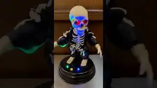 Dancing Lifht up Skeleton Anomatronic Halloween Figure