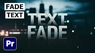 Text Fade Animation In Adobe Premiere Pro | Text Fade Transition In Premiere Pro
