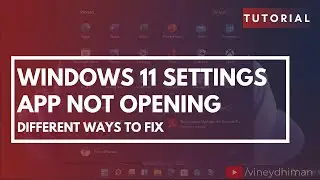 How to Fix Settings App not working in Windows 11