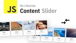 Build A Javascript Content Slider From Scratch | Quick Tutorial