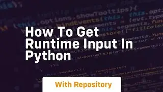 how to get runtime input in python