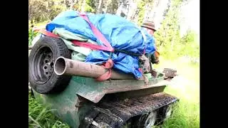 Испытания на гусеничном вездеходе в лесу и по делянке. Видео от клиента. Вездеходы Техноволк.