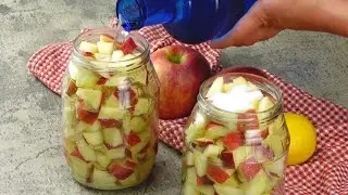 Fresh apples in syrup: the simple idea to keep them in jars!