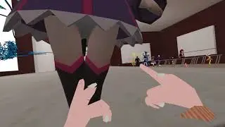 VRChat Moments - Poking smol loli legs: Virtual Reality