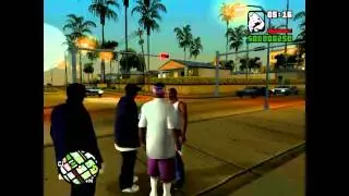 GTA San Andreas: CJ chatting with the Ballas