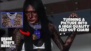 Turning A Picture Into A High Quality Iced Out Chain Set In GTA 5 RP (FiveM) | Blender 3D Modeling